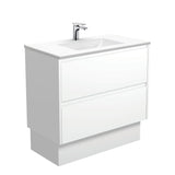 Fienza Vanessa Amato On Kickboard Vanity (1 Taphole) 900mm Satin White VAN90BWK
