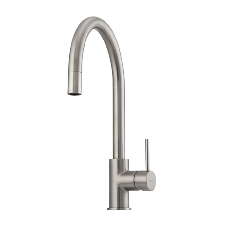 Oliveri Tap Venice Pull-out Gooseneck Mixer Brushed Nickel VE520FBN-P