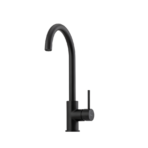 Oliveri Tap Venice Gooseneck Mixer Matte Black VE520FMB