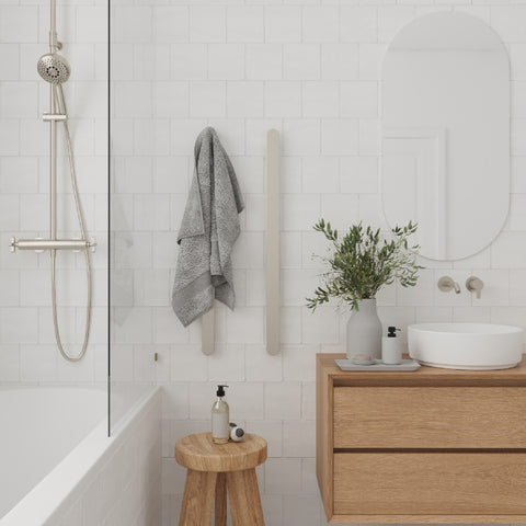 Thermogroup Pill Vertical Bar 900x50x50mm (Heated) Polished Stainless Steel VP900