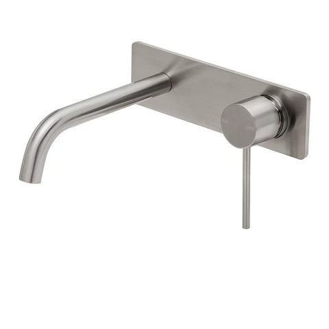 Phoenix Vivid Slimline SwitchMix Wall Basin / Bath Mixer Set 180mm (Fit-Off Kit) Lead Free Brushed Nickel VS2812-40-1