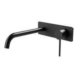 Phoenix Vivid Slimline SwitchMix Wall Basin / Bath Mixer Set 230mm Matte Black VS2830-10-1