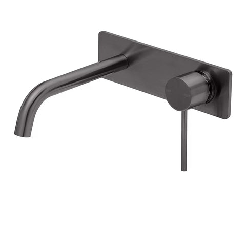 Phoenix Vivid Slimline SwitchMix Wall Basin / Bath Mixer Set 230mm (Fit-Off Kit) Lead Free Brushed Carbon VS2813-31-1