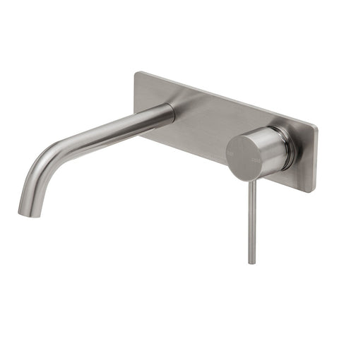 Phoenix Vivid Slimline SwitchMix Wall Basin / Bath Mixer Set 230mm Fit-Off Kit Brushed Nickel VS2813-40-1