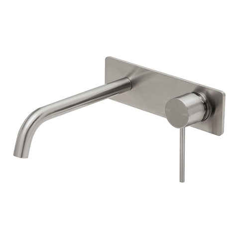 Phoenix Vivid Slimline SwitchMix Wall Basin / Bath Mixer Set 230mm Brushed Nickel VS2830-40-1