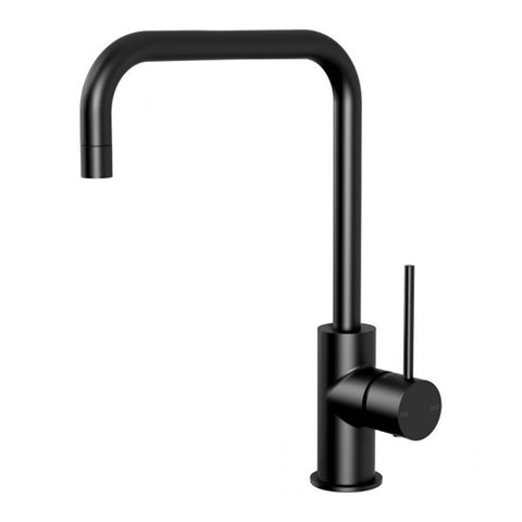Phoenix Vivid Slimline Sink Mixer 220mm Squareline Matte Black VS731-10-1