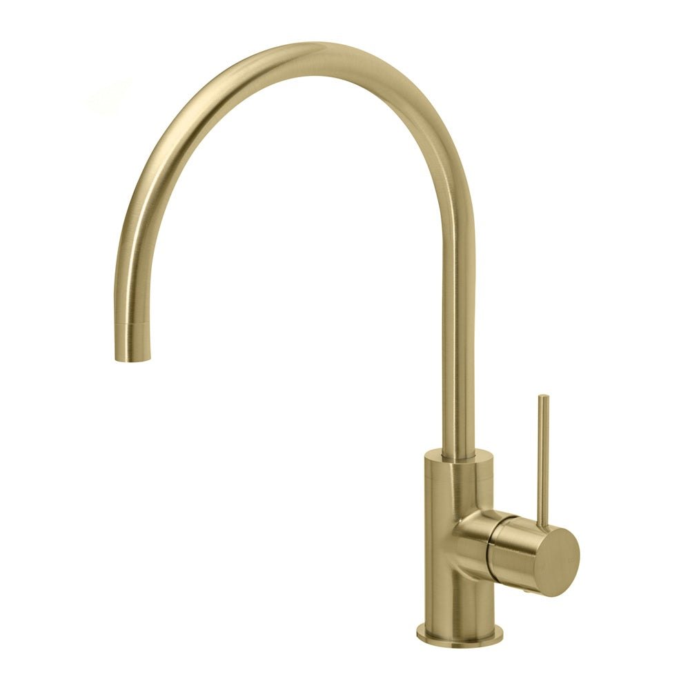 Phoenix Vivid Slimline Sink Mixer 220mm Gooseneck Brushed Gold VS733-12-1