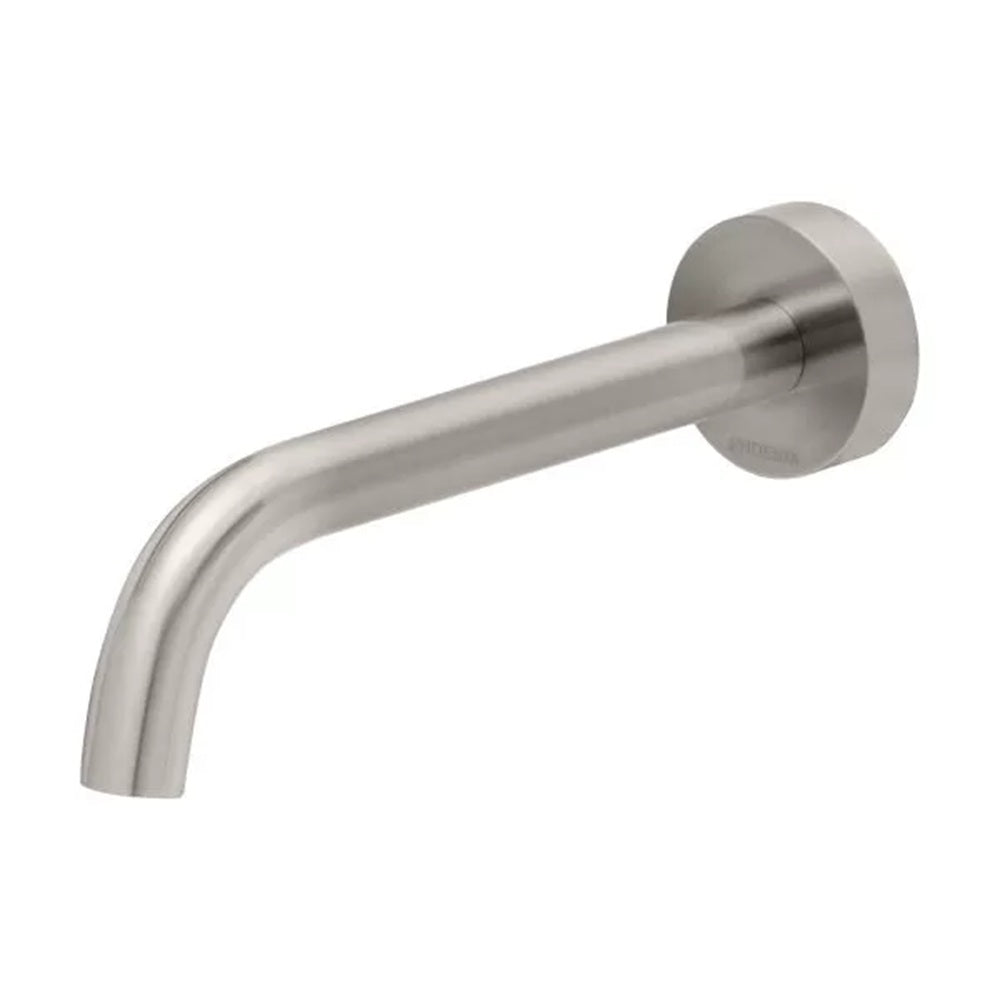Phoenix Vivid Slimline Wall Basin Outlet 180mm Curved Lead Free Brushed Nickel VS774-40-1