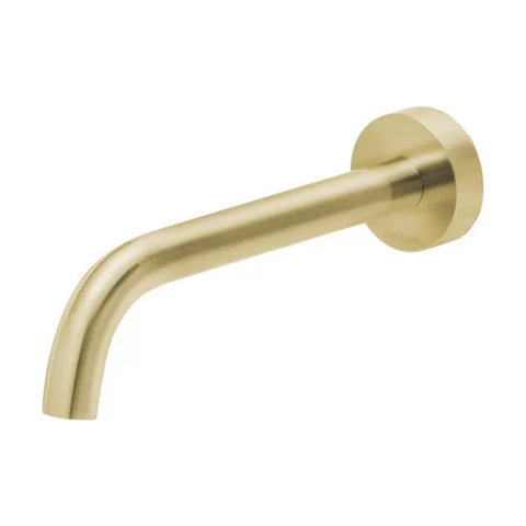 Phoenix Vivid Slimline Wall Bath Outlet 180mm Curved Lead Free Brushed Gold VS776-12-1