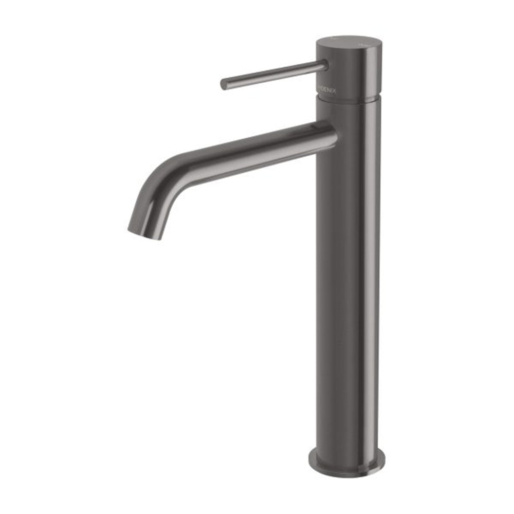 Phoenix Vivid Slimline Vessel Mixer Curved Outlet Brushed Carbon VS7901-31-1