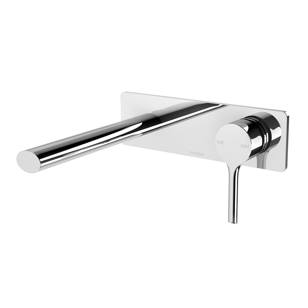 Phoenix Vivid Slimline Oval SwitchMix Wall Basin / Bath Mixer Set 175mm Chrome VV2810-00-1