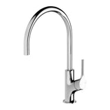 Phoenix Vivid Slimline Oval Sink Mixer 220mm Gooseneck Brushed Nickel VV733-40-1