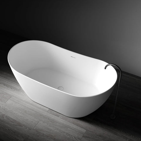 Kaskade Pure Diane Freestanding Oval Bath 1625mm Matte White VX100-1625-NIK8633NA