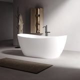 Kaskade Pure Diane Freestanding Oval Bath 1625mm Matte White VX100-1625-NIK8633NA