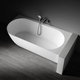 Kaskade Pure Eleni Corner Back To Wall Bath Right Hand 1700mm Matte White VX106-1700-NIK8701NA