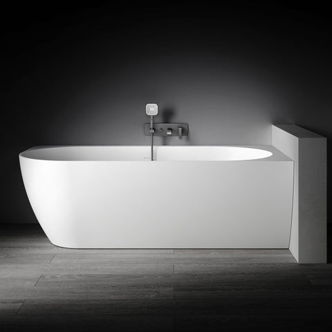 Kaskade Pure Bianca Corner Back To Wall Bath Right Hand 1500mm Matte White VX90-1500-NIK8698NA