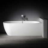 Kaskade Pure Eleni Corner Back To Wall Bath Right Hand 1700mm Matte White VX106-1700-NIK8701NA