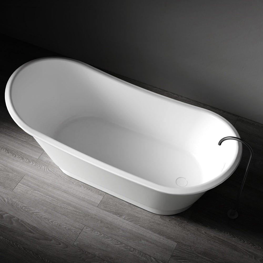 Kaskade Pure Naomi Freestanding Slipper Stone Bath 1700mm Matte White VX110-1700-NIK8650NA
