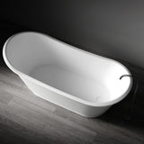 Kaskade Pure Naomi Freestanding Slipper Stone Bath 1700mm Matte White VX110-1700-NIK8650NA