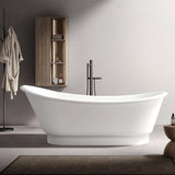 Kaskade Pure Naomi Freestanding Slipper Stone Bath 1700mm Matte White VX110-1700-NIK8650NA
