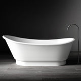 Kaskade Pure Naomi Freestanding Slipper Stone Bath 1700mm Matte White VX110-1700-NIK8650NA