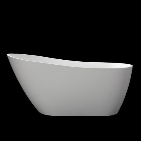 Kaskade Pure Hannah Freestanding Slipper Bath 1540mm Matte White VX36-1540-NIK8641NA