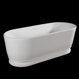 Kaskade Pure Pearl Freestanding Oval Stone Bath 1600mm Matte White VX39-1600-NIK8652NA