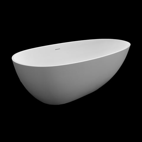 Kaskade Pure Karolina Freestanding Egg Bath 1450mm Matte White VX45-1450-NIK8608NA