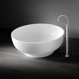 Kaskade Pure Rafaella Freestanding Round Stone Bath 1500mm Matte White VX69-1500-NIK8610NA