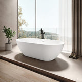 Kaskade Pure Aveo MKII Freestanding Oval Bath 1700mm Matte White VX78-1700-NIK8694NA