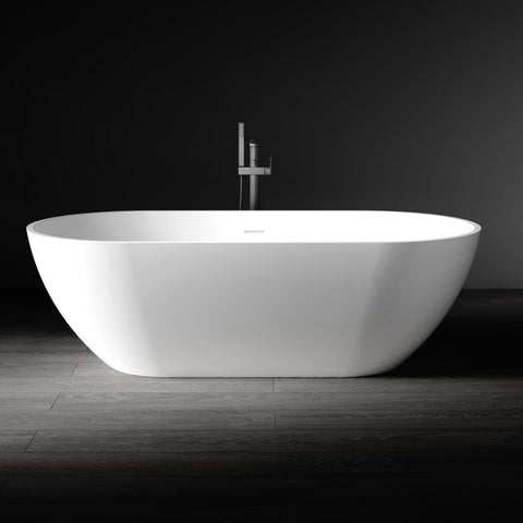 Kaskade Pure Aveo MKII Freestanding Oval Bath 1780mm Matte White VX43-1780-NIK8619NA