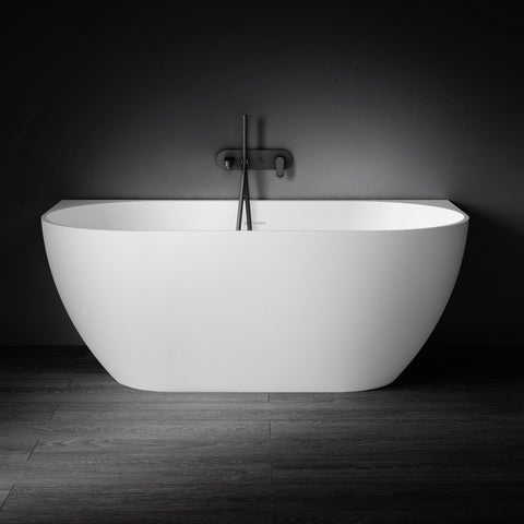 Kaskade Pure Bianca Back To Wall Bath 1500mm Matte White VX88-1500-NIK8696NA