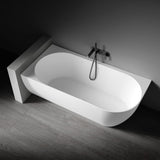 Kaskade Pure Bianca Corner Back To Wall Bath Left Hand 1500mm Matte White VX89-1500-NIK8697NA