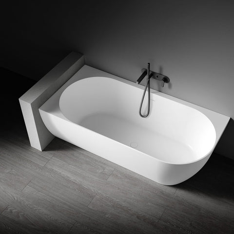 Kaskade Pure Eleni Corner Back To Wall Bath Left Hand 1700mm Matte White VX99-1700-NIK8700NA