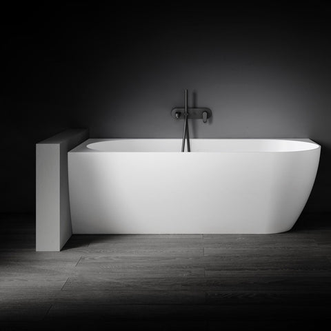 Kaskade Pure Bianca Corner Back To Wall Bath Left Hand 1500mm Matte White VX89-1500-NIK8697NA