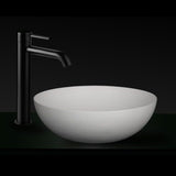 Kaskade Pure Above Counter Round Stone Basin 350mm Matte White VXA22-RND350MW