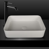 Kaskade Pure Above Counter Rectangular Stone Basin 500mm Matte White VXA25-RECT500MW