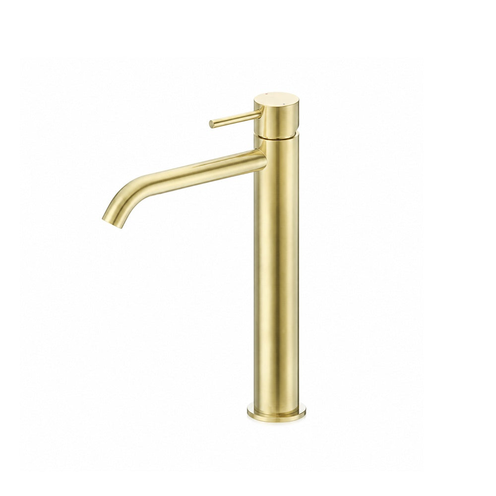 Amelie Royale II Vessel Basin Mixer Pin Curved Spout Brushed Gold BDO25B015BG