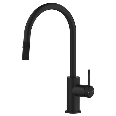 Bella Vista Mica Fluted Pull-Out Sink Mixer Black SM-6-PO-NR-BLK