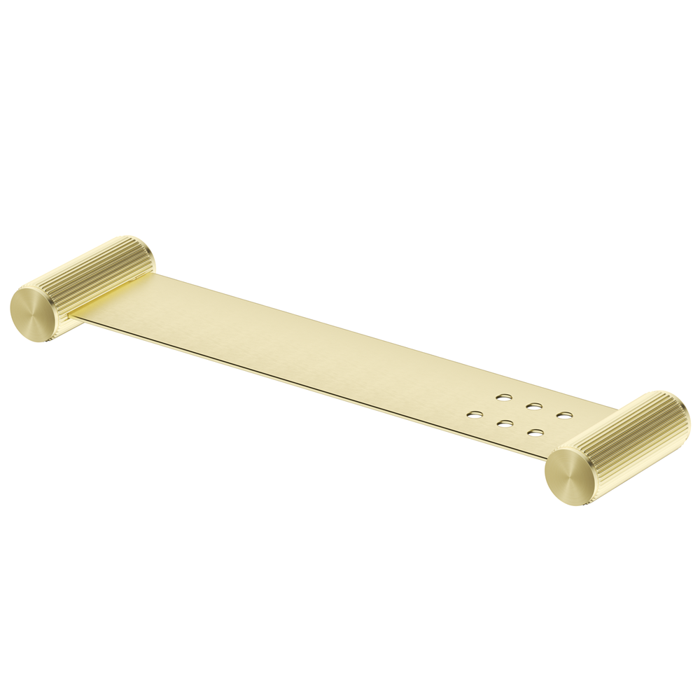 Bella Vista Mica Fluted Stainless Shelf 400mm French Gold 11MS-P-400-NR-FG