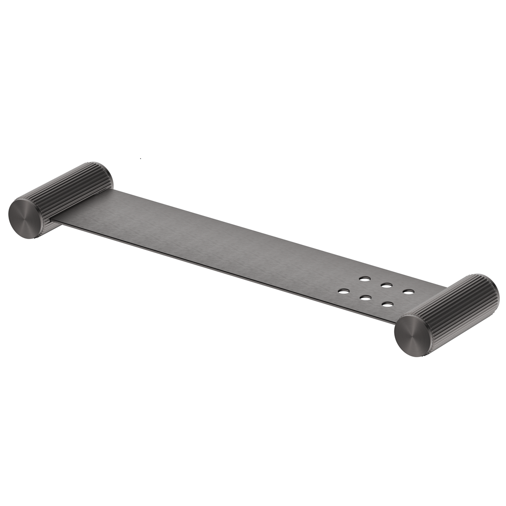 Bella Vista Mica Fluted Stainless Shelf 400mm Gunmetal 11MS-P-400-NR-GM