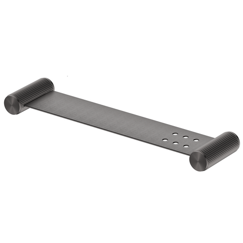 Bella Vista Mica Fluted Stainless Shelf 400mm Gunmetal 11MS-P-400-NR-GM