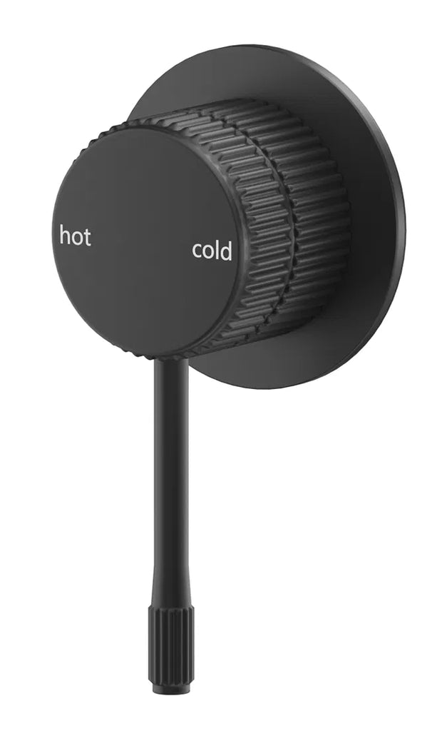 Bella Vista Mica Fluted Shower Mixer Black SHM-6-NR-BLK