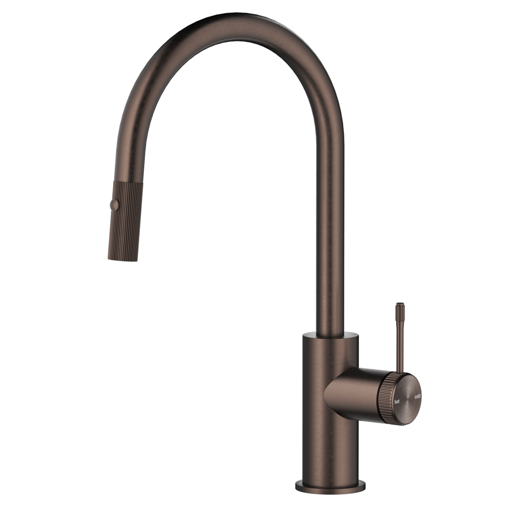 Bella Vista Mica Fluted Pull-Out Sink Mixer Dusk Bronze SM-6-PO-NR-DB