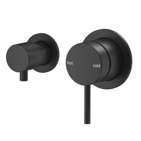 Bella Vista Mica Shower Mixer Diverter Sideways (Trim Kit only) Black SHM-5-DV-SW-BLK-TK