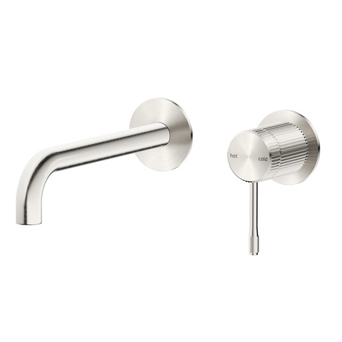 Bella Vista Mica Fluted Wall-Spout Combo Brushed Nickel WBC-6-2P-NR-BN