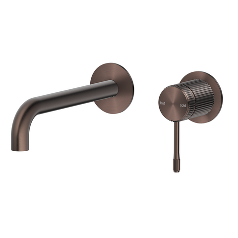 Bella Vista Mica Fluted Wall-Spout Combo Dusk Bronze WBC-6-2P-NR-DB