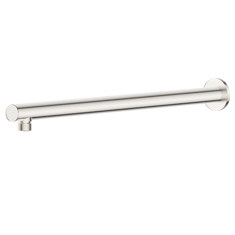Bella Vista Mica Wall Shower Arm 450mm Straight Brushed Nickel WP-450-R-BN