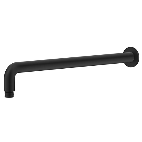 Bella Vista Mica Wall Shower Arm 450mm Curved Black WPC-450-R-BLK