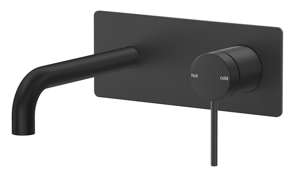 Bella Vista Mica Wall-Spout Combo Curved Spout 1P (Trim Kit only) Black WBC-5-BLK-TK